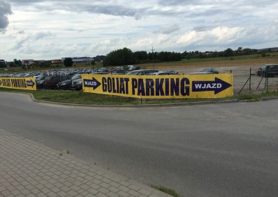 Wjazd na parking Goliat